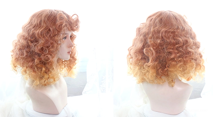 Sweet lolita curly wig collection in multiple color options featuring voluminous curls and doll-like aesthetic