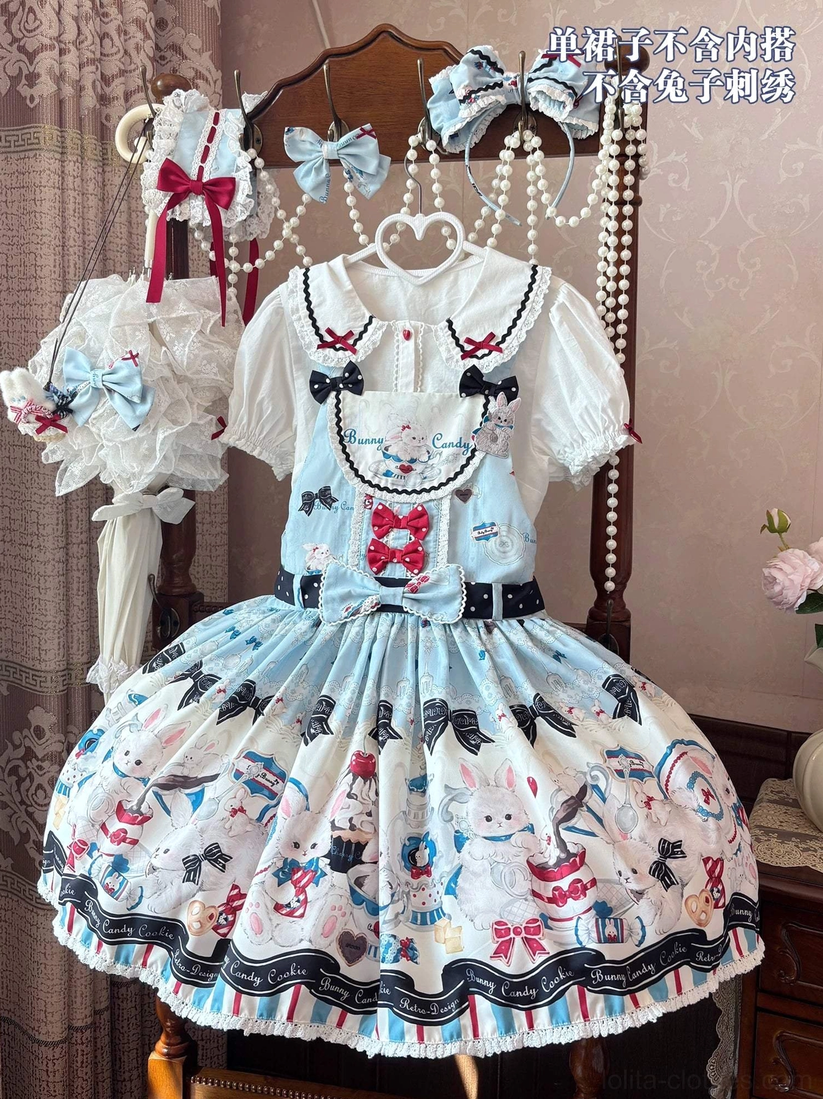 Sweet Lolita dress outdoor coordinate natural lighting forest setting photoshoot