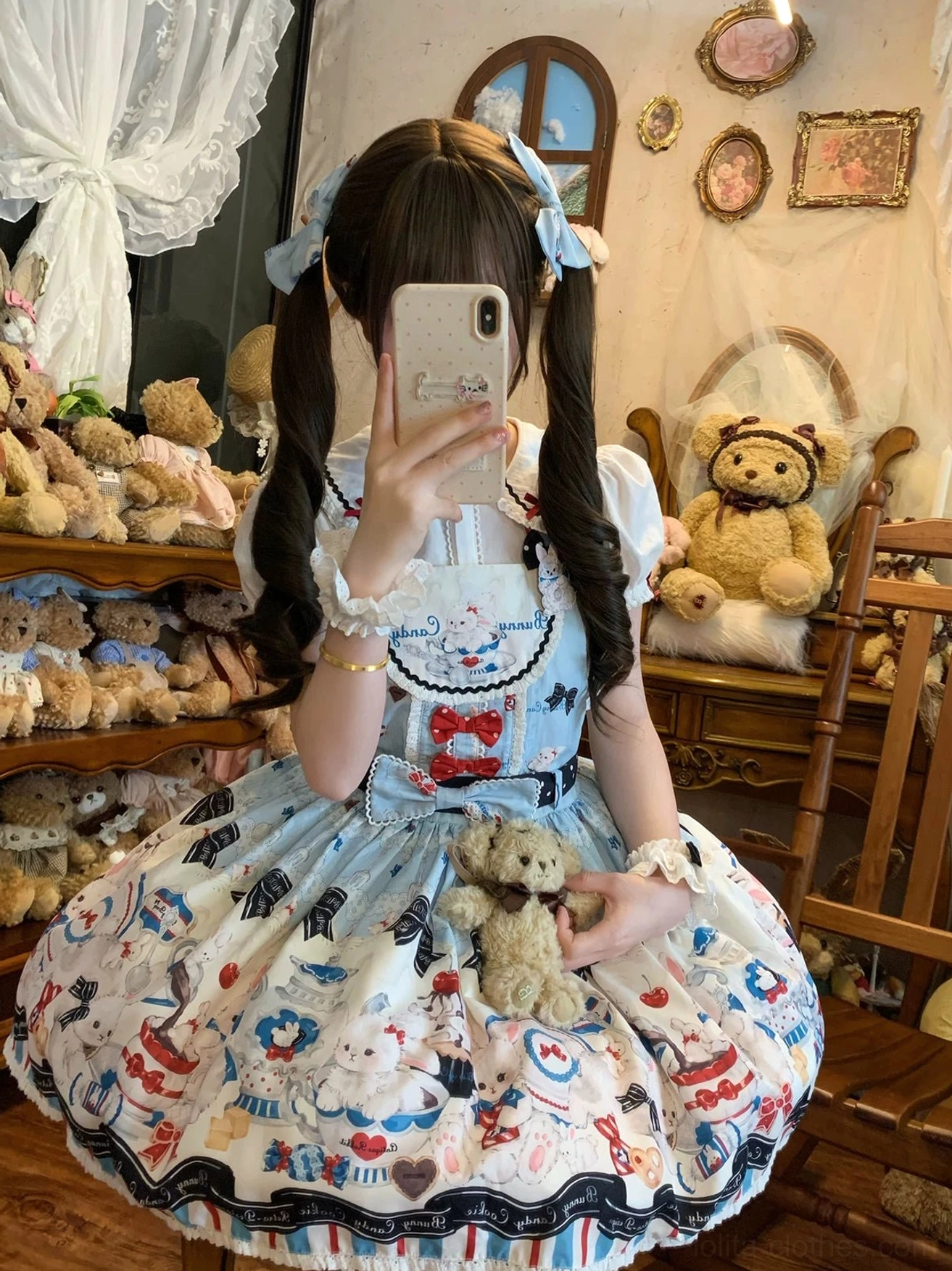 Sweet Lolita JSK dress side zipper detail closure system metal hardware salopette OP
