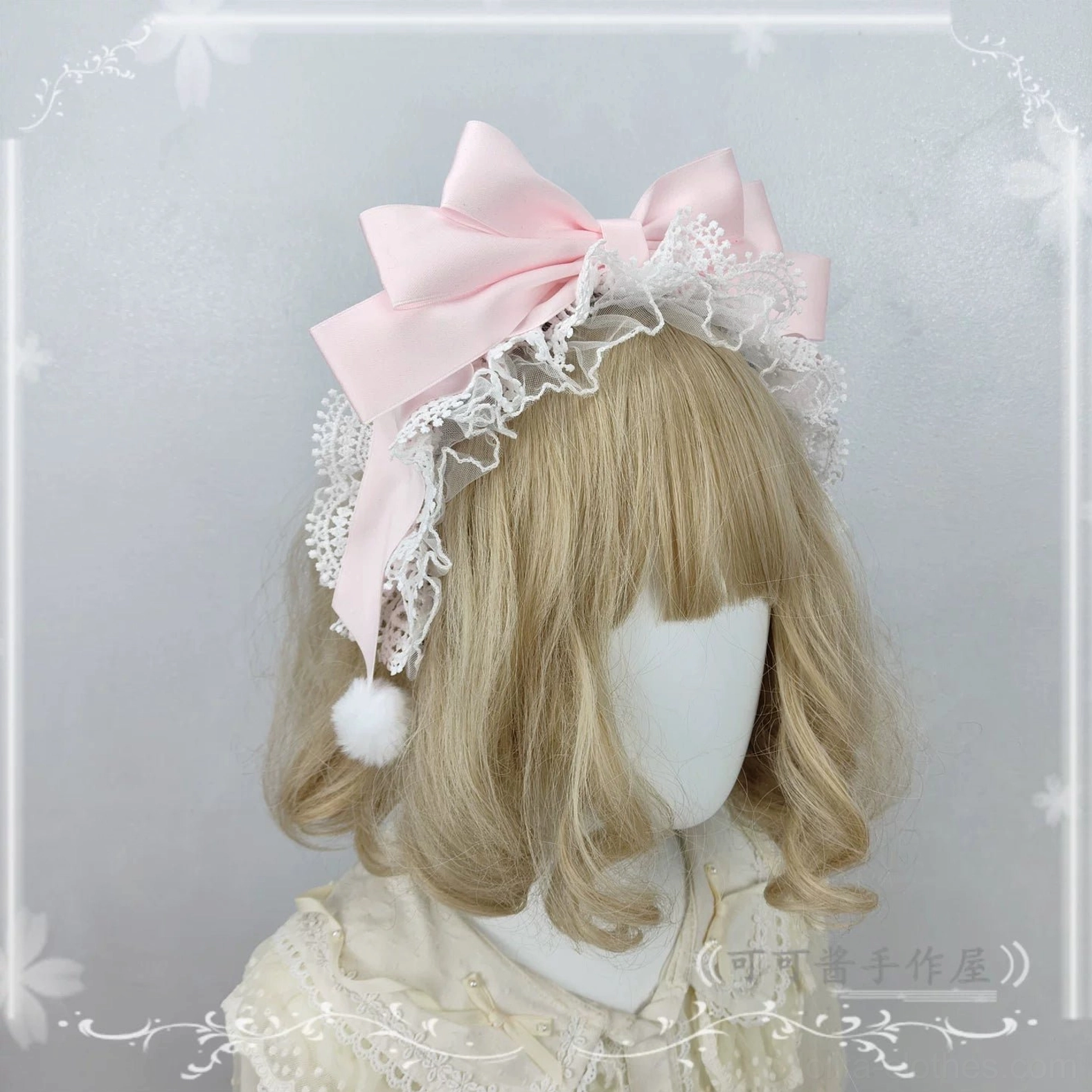Sweet Lolita Hair Accessory Pompom Headdress Packaging and Presentation for International Shipping and Delivery