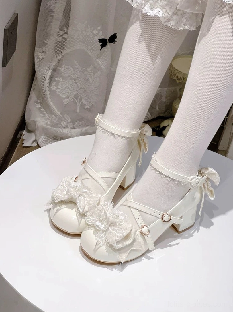 Sweet Lolita wedding heels product specifications heel height toe style ankle strap adjustability comfort features and material composition for informed purchase decision