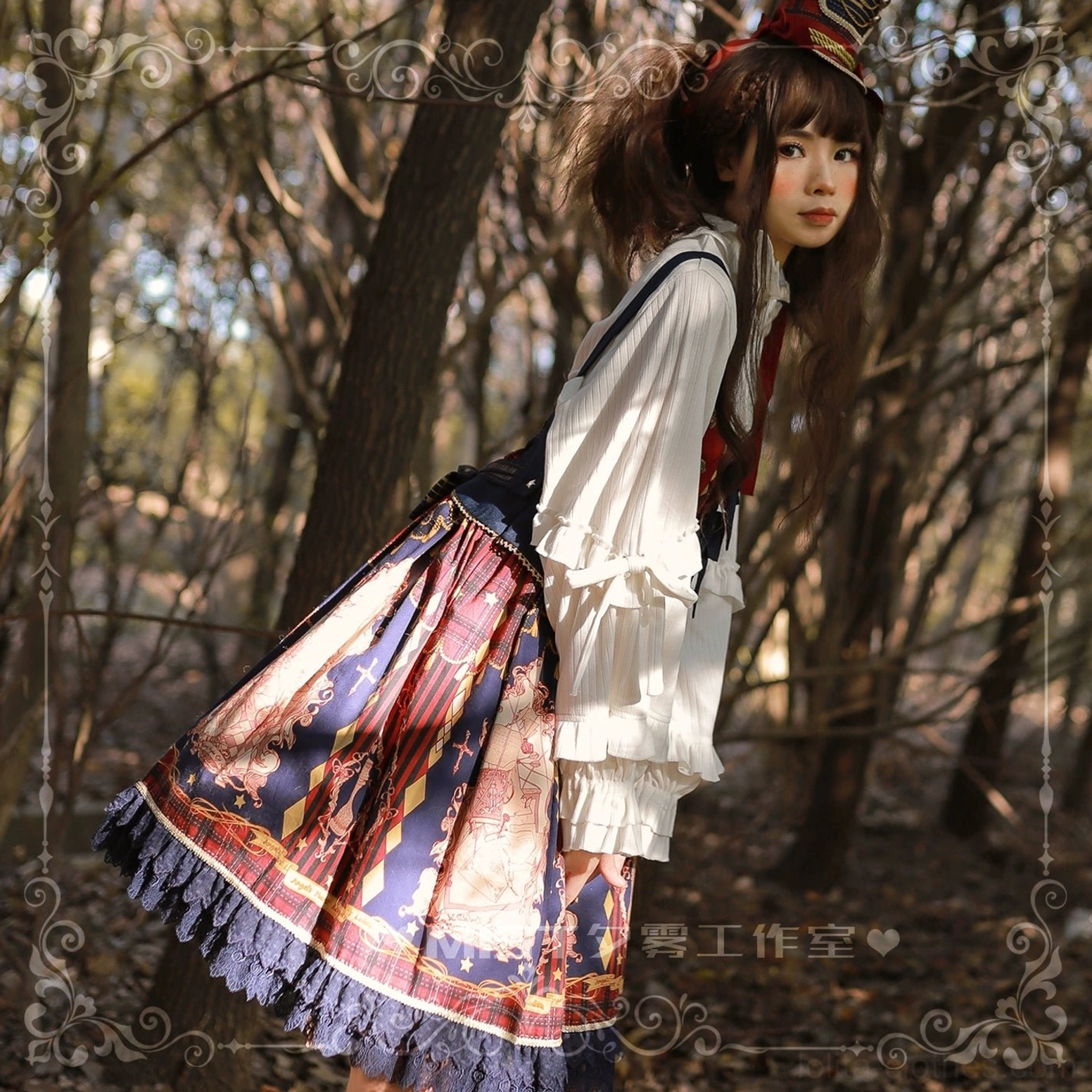 Sweet lolita inner wear bow collar standing collar design feature elegant feminine detail