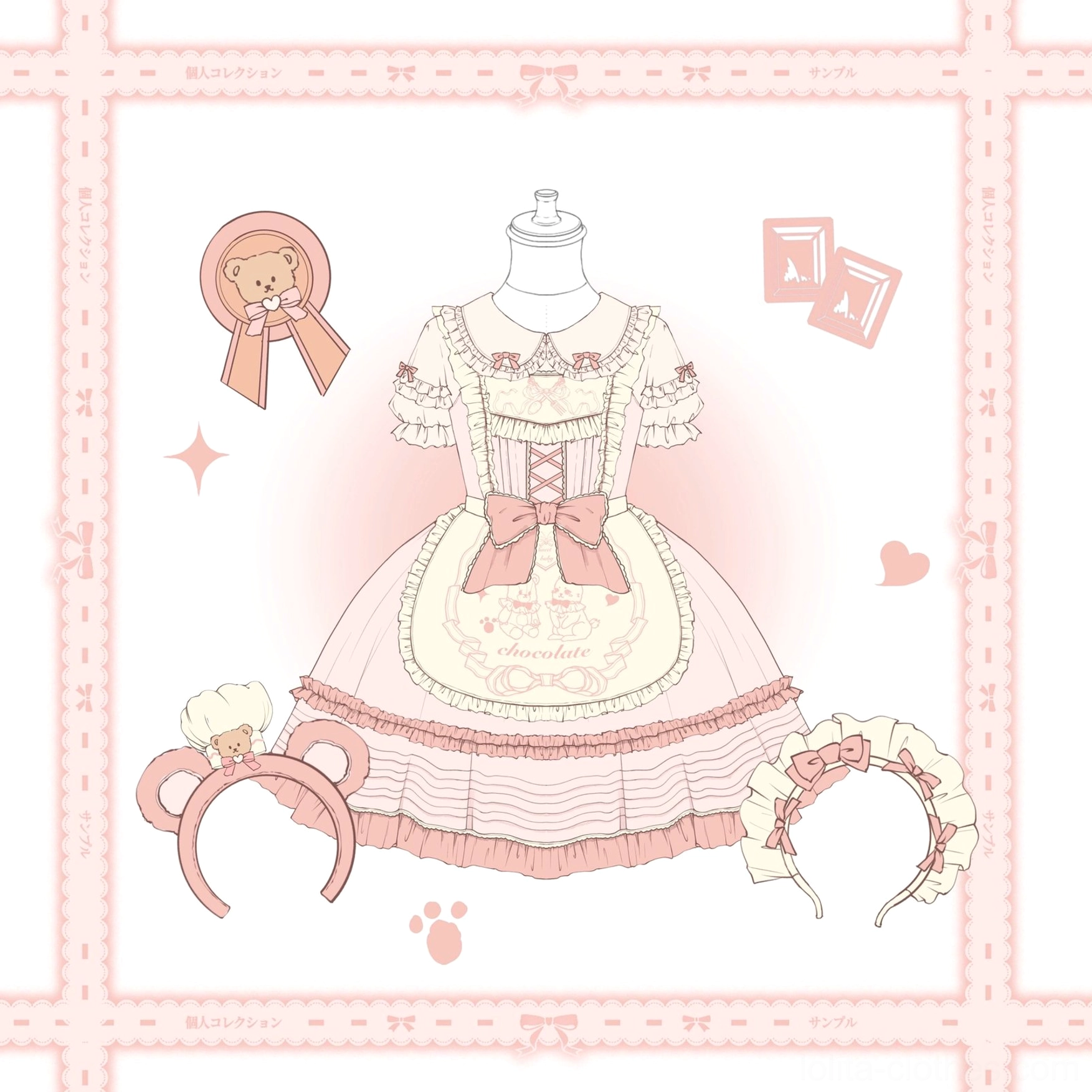 Care instruction guide for sweet lolita maid JSK dress, washing tips, storage recommendations, maintenance for polyester lolita clothing
