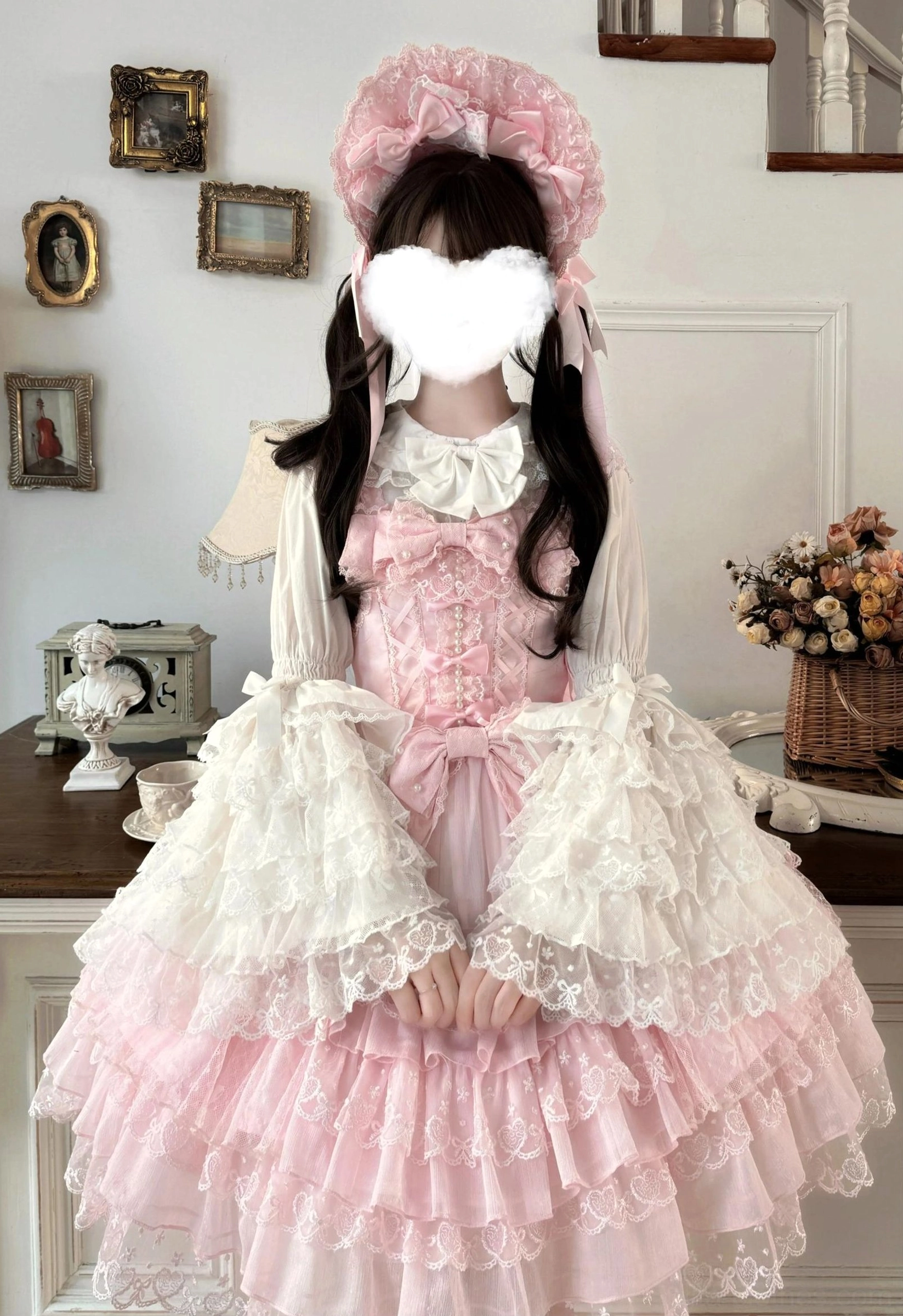 Sweet Lolita JSK dress storage guide showing proper hanging and preservation methods for lace garment longevity