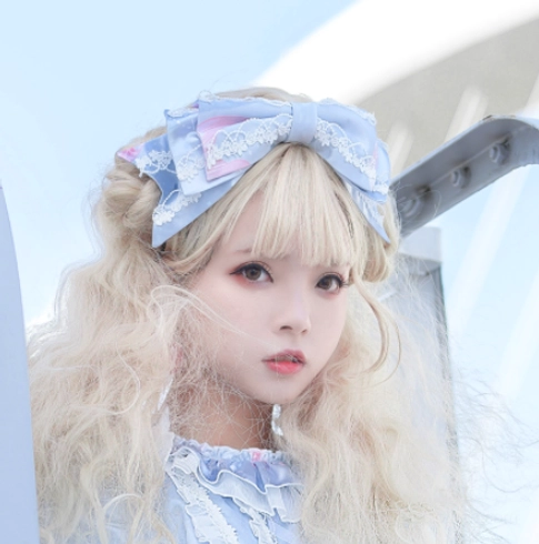 Sweet lolita KC headband styling with coordinate outfit example