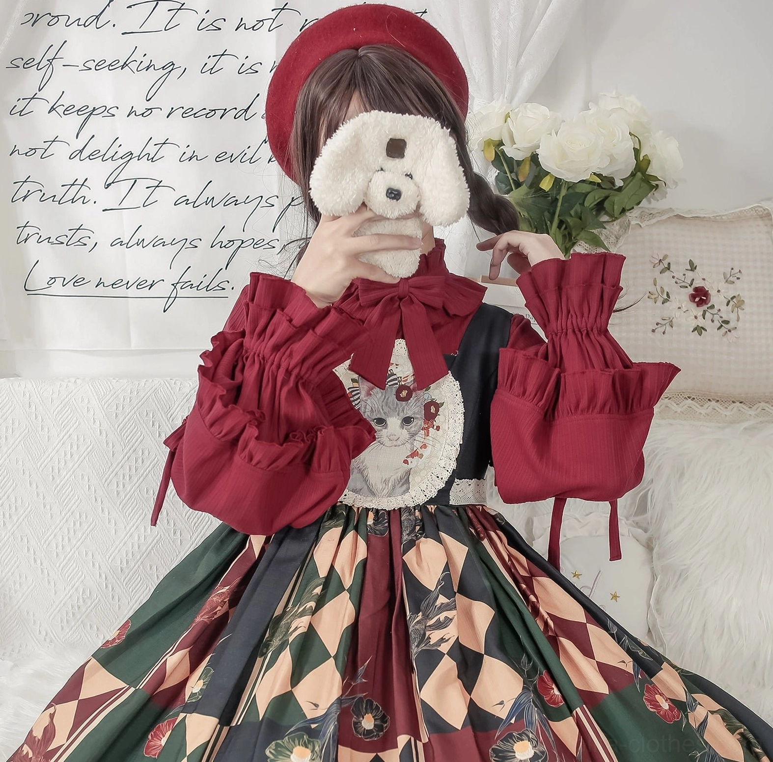 Sweet lolita knit blouse styling tips layering with JSK dress coordinate ideas coordination guide