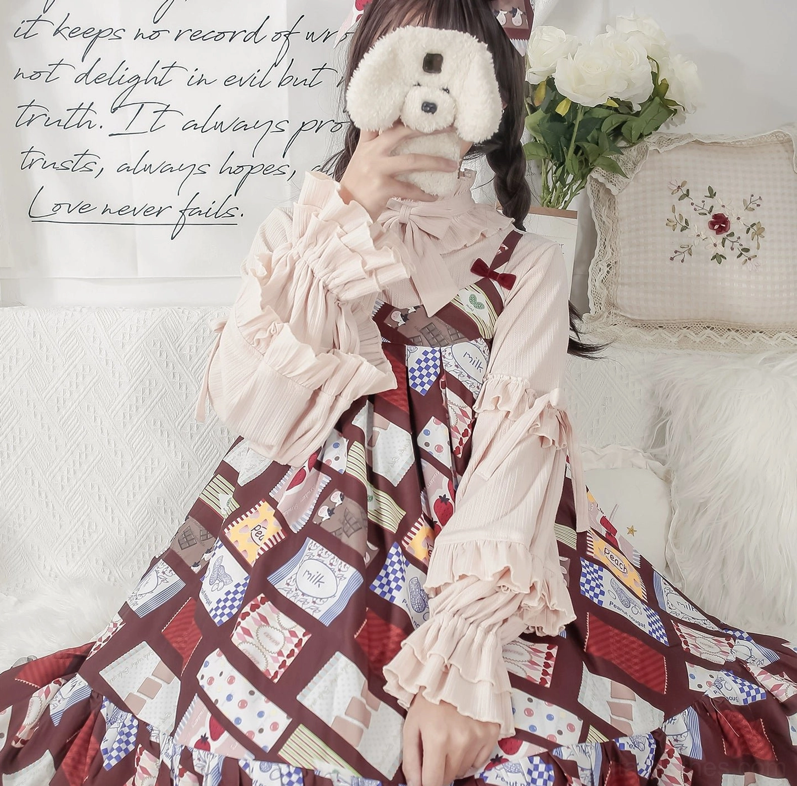 Sweet lolita knit inner blouse artistic craftsmanship modern comfort traditional lolita sensibility