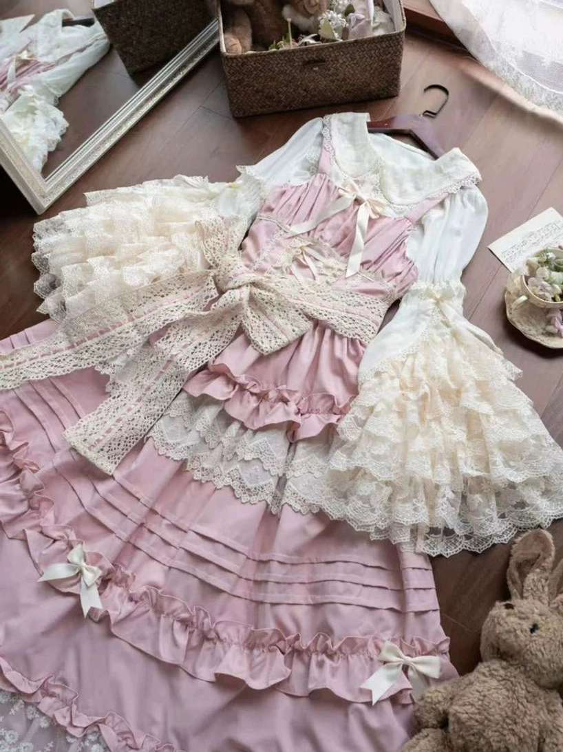 Sweet Lolita lace blouse packaged ready to ship pre-order item in protective wrapping
