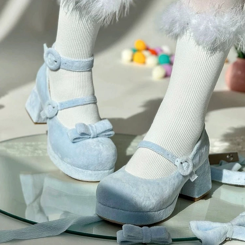 Sweet lolita mary jane chunky heel shoes size chart fitting guide chart measurements conversion inches centimeters