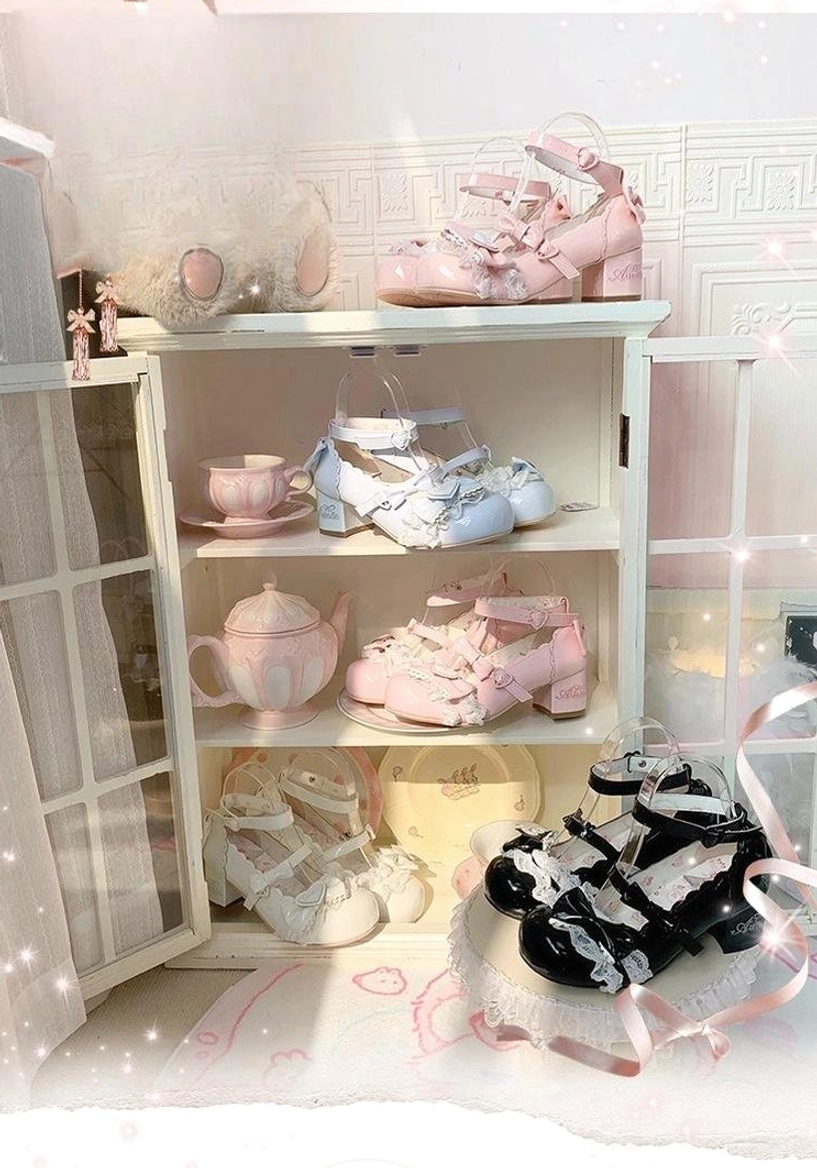 Sweet lolita mary jane heels doll-like appearance youthful silhouette quintessential sweet lolita proportions design