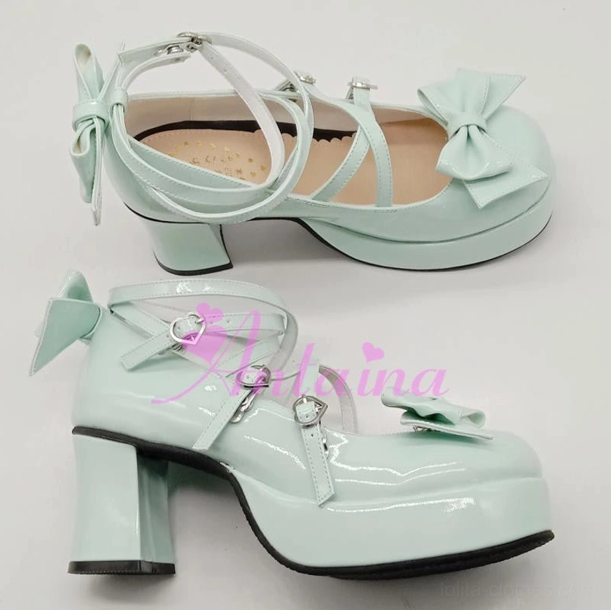 Sweet Lolita Mary Jane platform shoe packaging and presentation showing handmade custom craftsmanship quality and care attention to detail