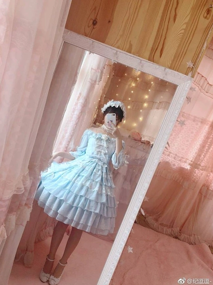 Sweet Lolita OP dress with adjustable waist tie for perfect waist definition, elegant coordinate piece for lolita fashion enthusiasts