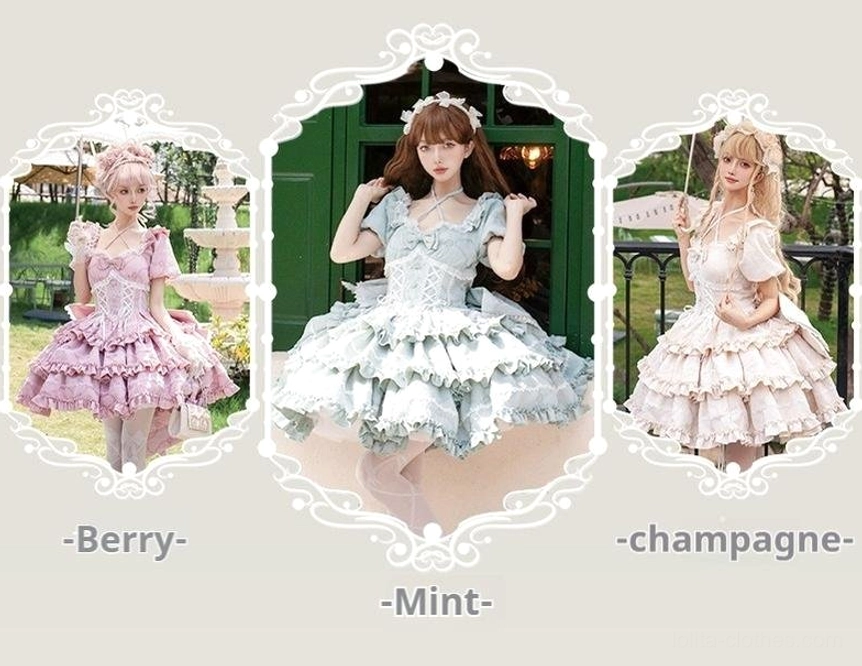 Sweet lolita OP princess dress sizing chart measurements centimeters inches all sizes S M L XL 2XL