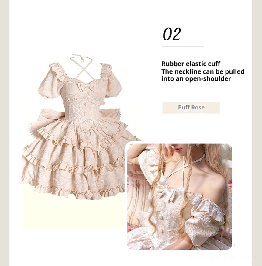 Sweet lolita princess OP dress styling guide multiple wear options halter off-shoulder detachable bow coordinate ideas