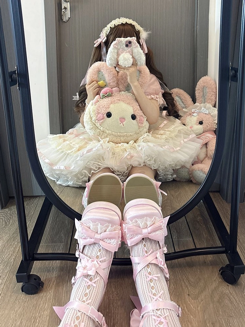 Sweet lolita platform heel shoes product collection featuring multiple color options and style variations displaying comprehensive design aesthetic