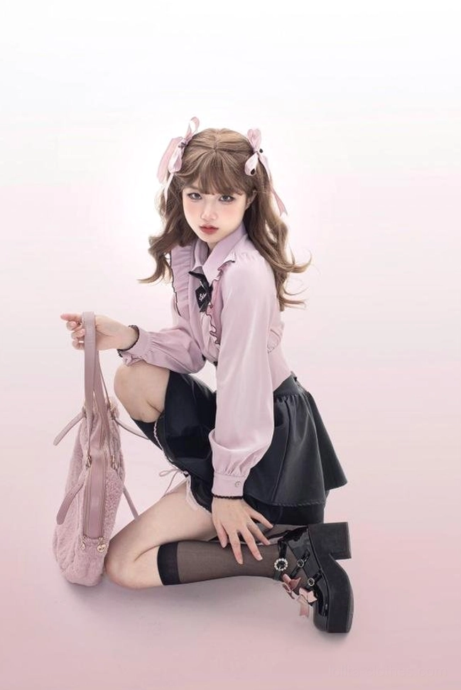 Sweet lolita platform heel shoes care and maintenance lifestyle flat lay showing protective storage materials shoes preservation