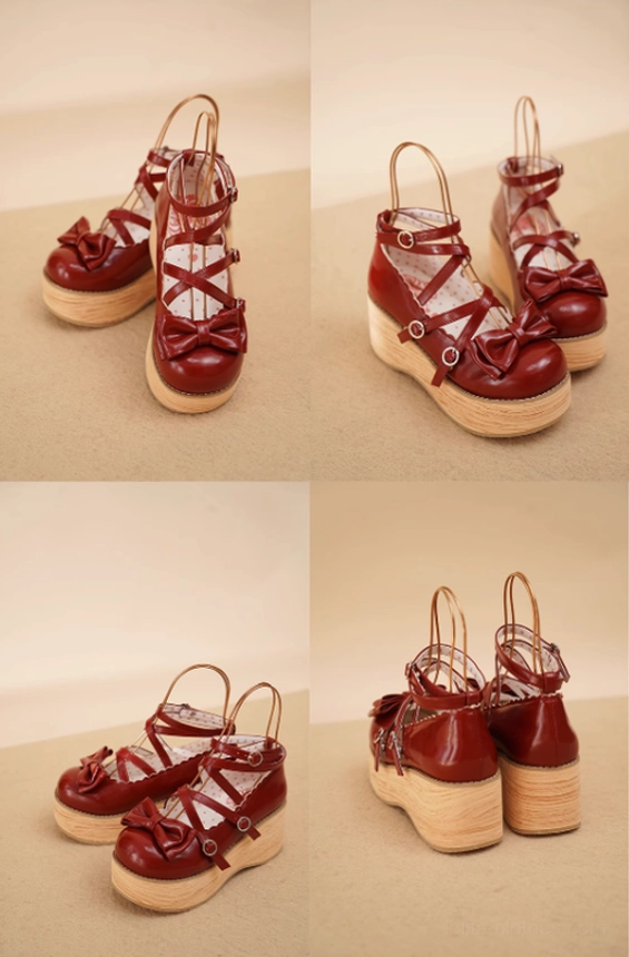 Sweet lolita platform Mary Jane shoes model fit guide how shoes look when properly worn