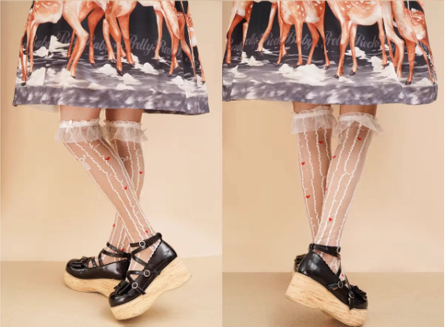 Sweet lolita platform Mary Jane shoes size chart measurement guide Chinese to Western conversions