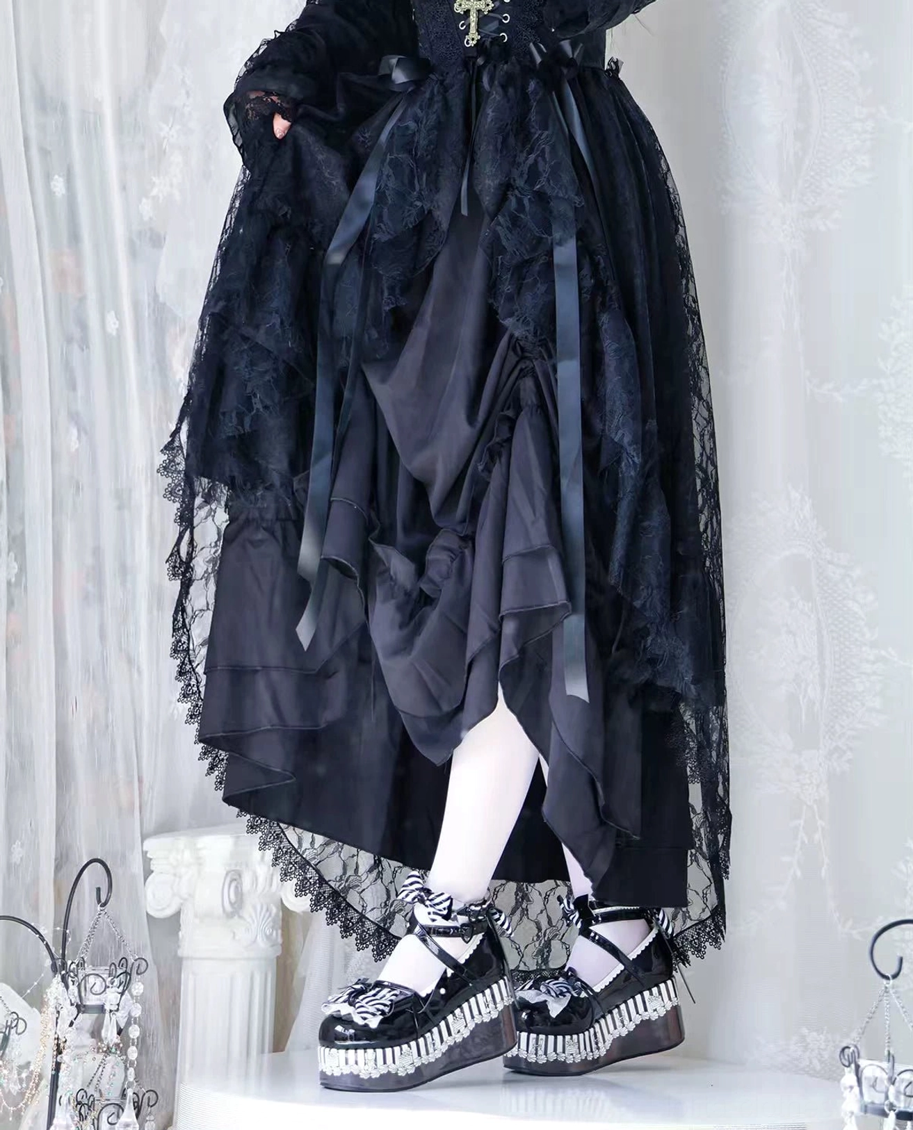 Sweet lolita platform Mary Jane shoes size guide chart and measurement specifications for optimal fit including foot length width in centimeters and inches conversions
