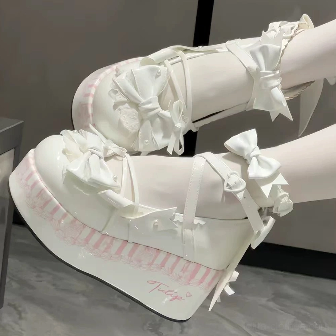 Sweet lolita platform shoes care maintenance guide cleaning storage and preservation tips for PU leather upper rubber sole and detachable bow components