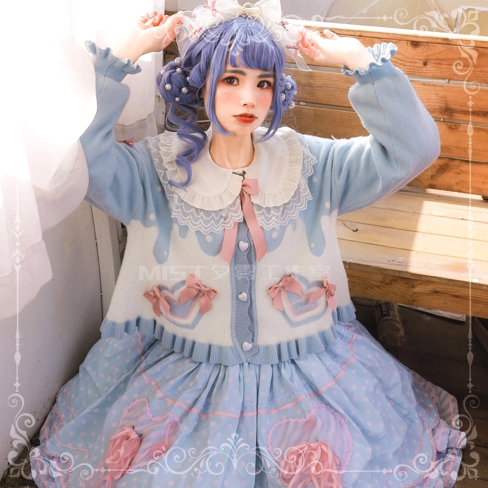 Sweet Lolita puff sleeve cardigan coat sustainable ethical production sourcing information
