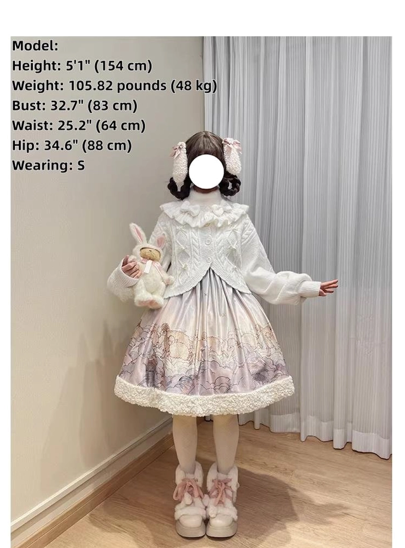 Sweet Lolita Ruffle Cardigan Size Chart Measurements Comparison Fit Guide All Sizes S M L