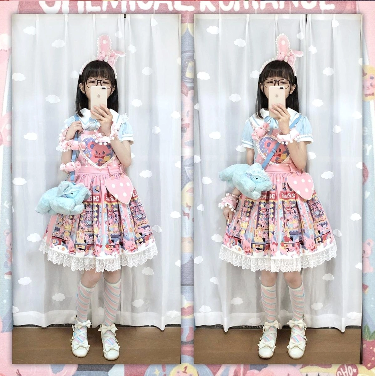 Sweet lolita salopette fabric polyester cotton blend care maintenance washing