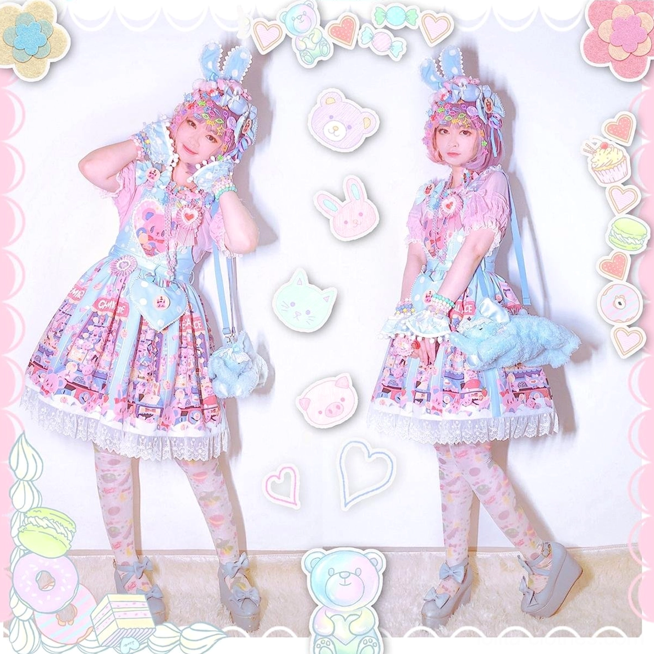 Sweet lolita salopette jsk lolita fashion subculture community wear tea party