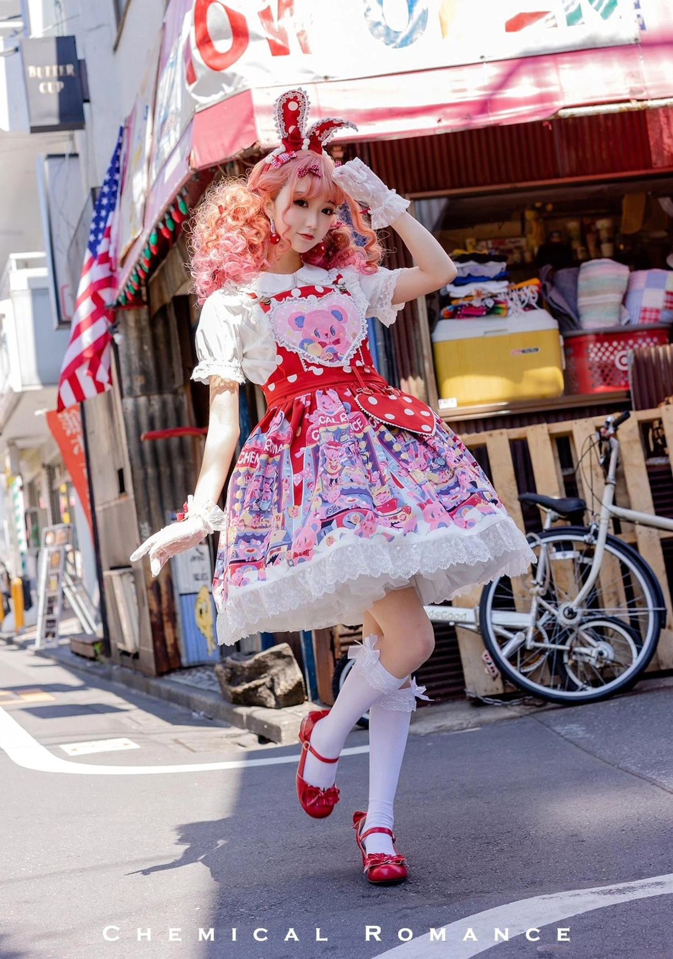 Sweet lolita salopette size chart measurements waist length fitting guide