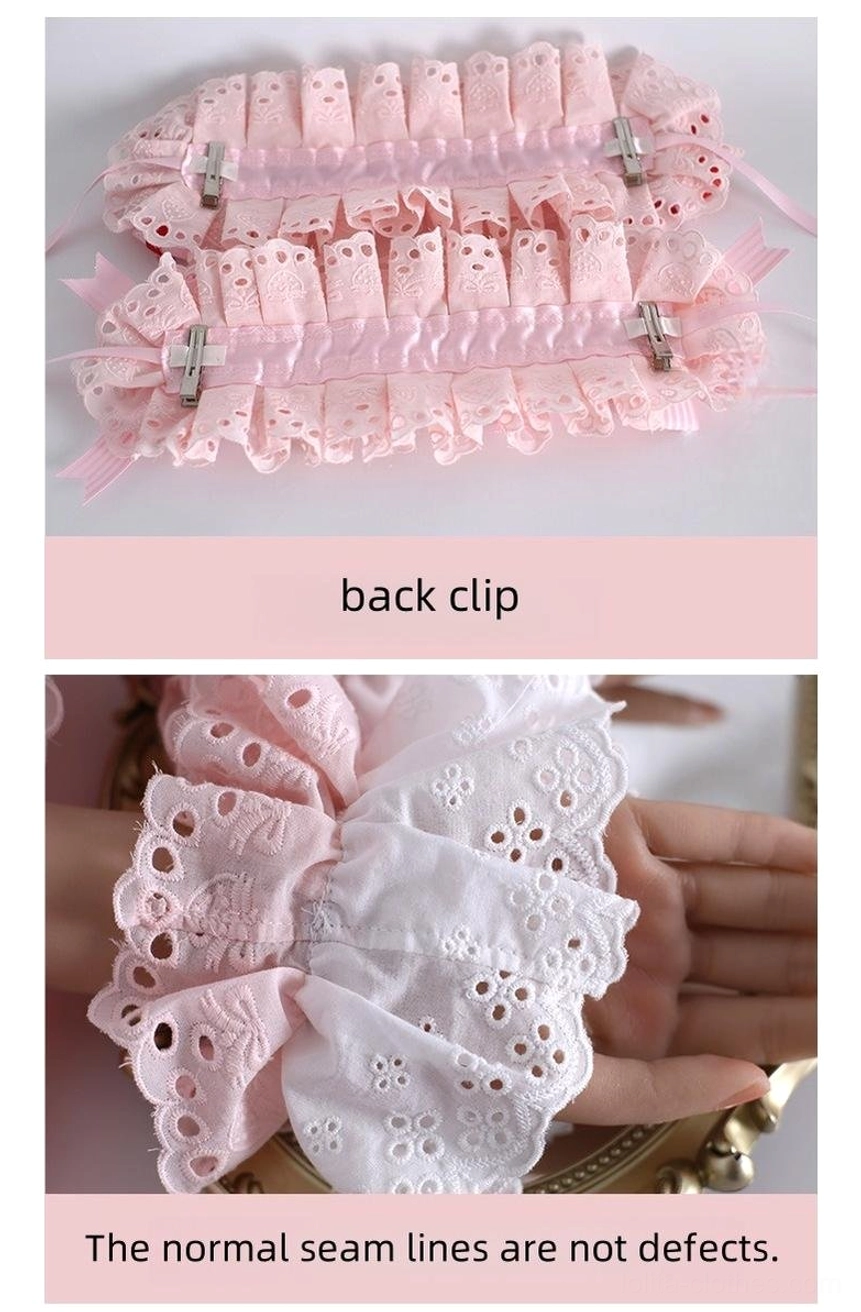 Sweet lolita strawberry themed head accessory complete collection set all pieces displayed together showing full coordinate possibilities