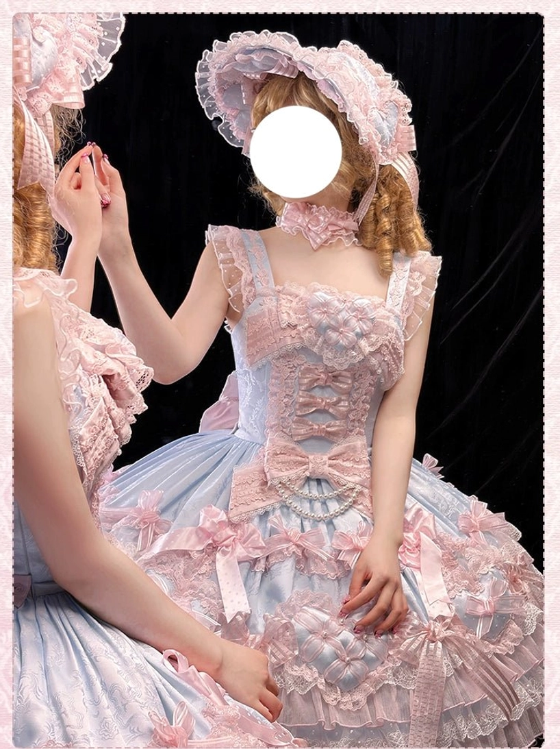Sweet lolita wedding JSK dress accessorization delicate jewelry lace gloves dimensional visual interest