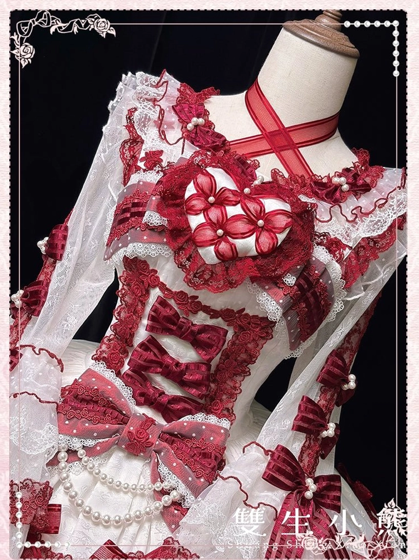 Sweet lolita wedding JSK dress materials sourcing premium jacquard quality assurance