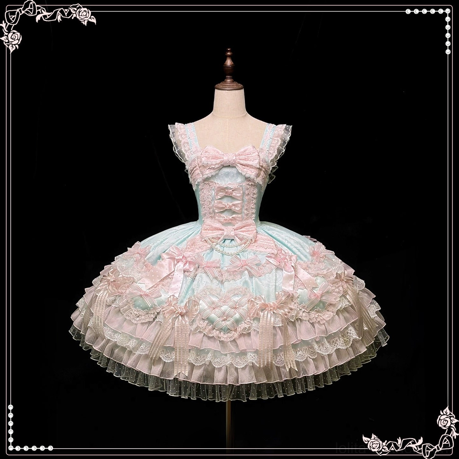 Sweet lolita wedding JSK dress purple and white without trailing clean hem line