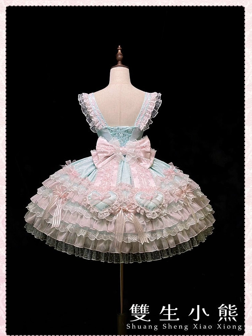 Sweet lolita wedding JSK dress size L fitting guide measurements proportions