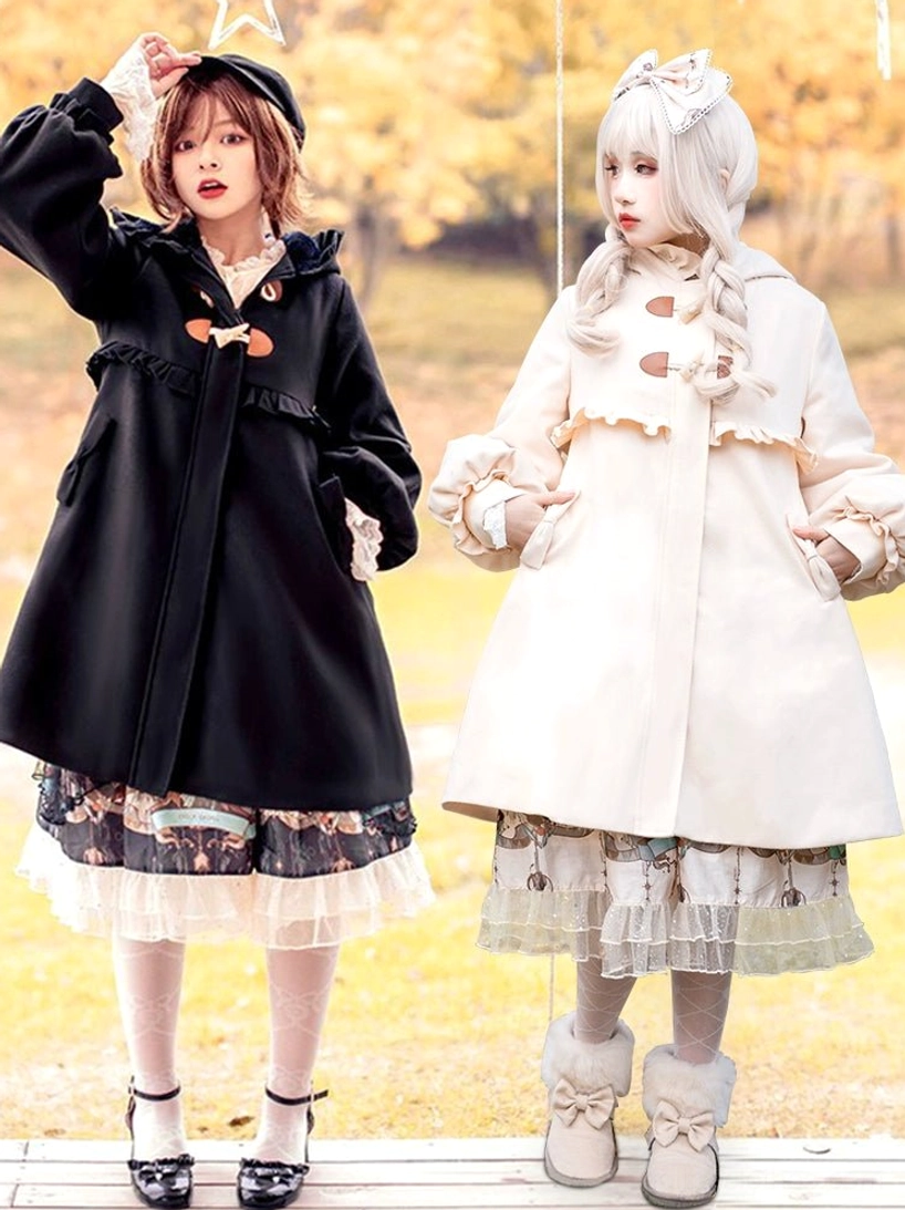 Sweet lolita winter coat photography showcase artistic aesthetic tea party event formal lolita occasion
