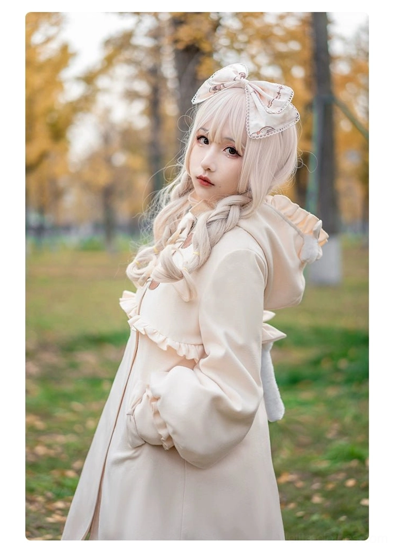 Sweet lolita winter coat zipper closure combination dual fastening system practical aesthetic functionality