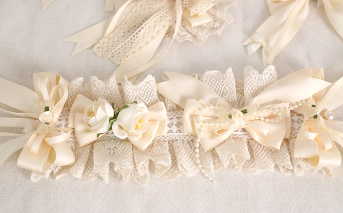 Sweet lolita yarn flower bow fish mouth clip textured dimension dual fastening options
