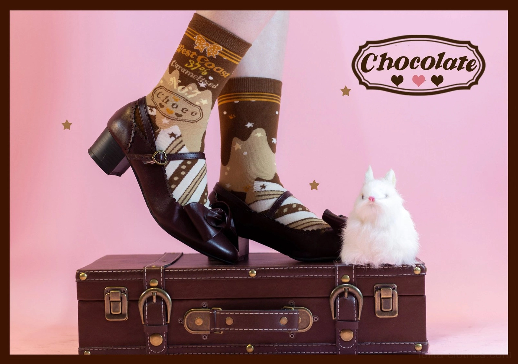 Taro-purple-chocolate lolita socks mystical aesthetic dark background elegant purple chocolate color harmony showcase