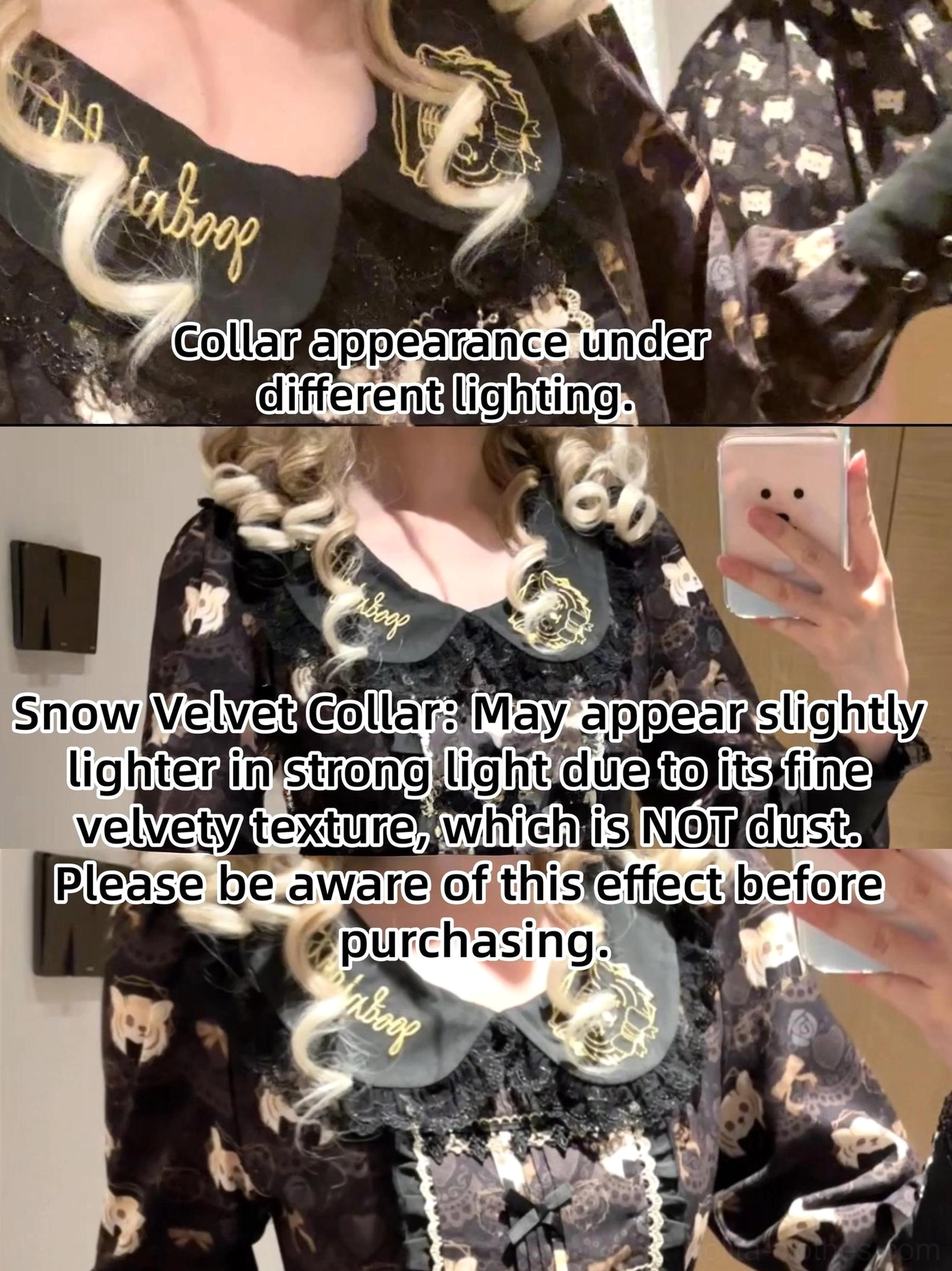 Tiger print lolita OP dress side pocket functionality detail showing practical design feature for coordinated outings and lolita meetup wear