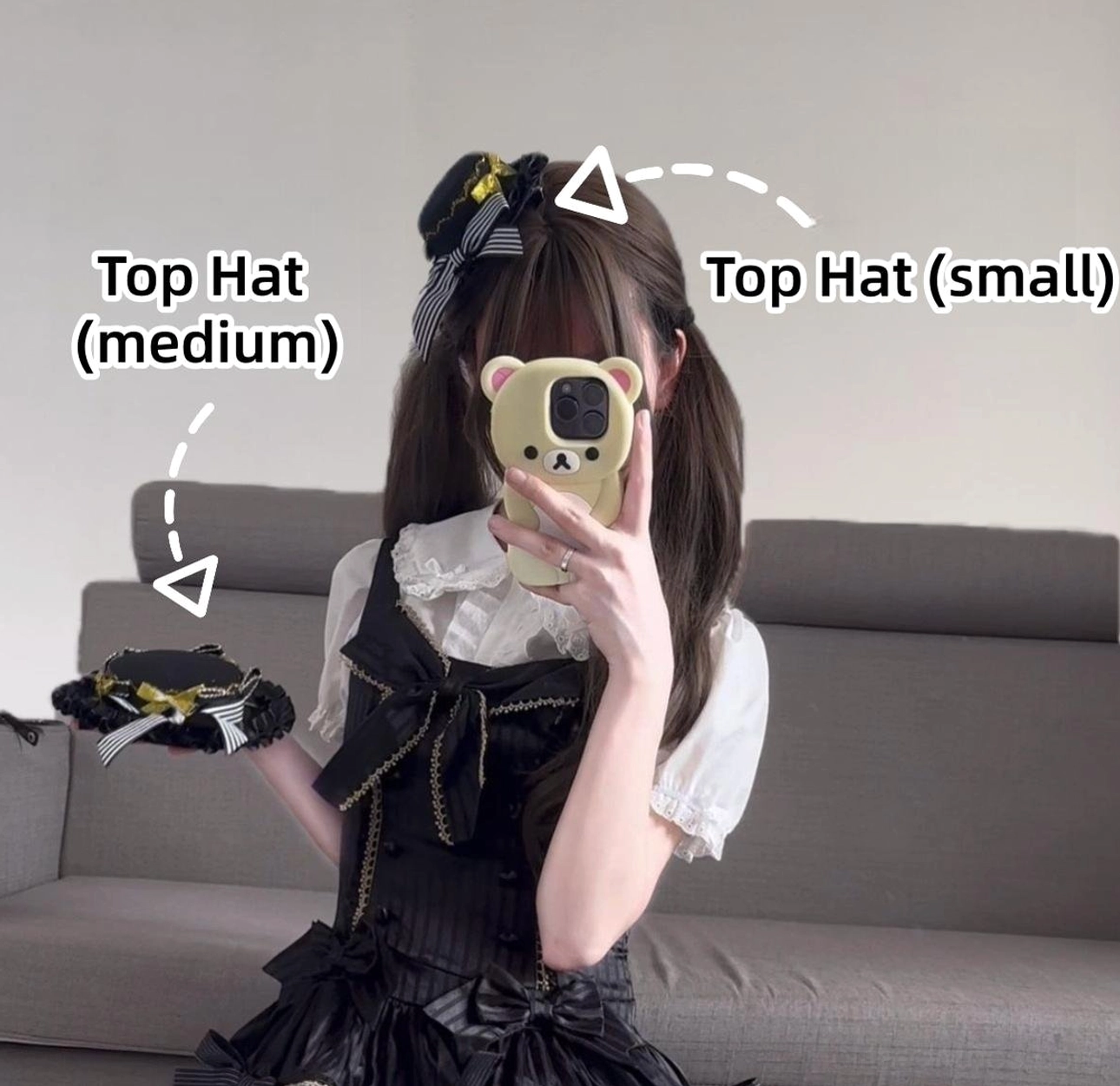 Tiger print sweet lolita OP dress size chart measurements bust waist length in centimeters and inches conversions for accurate fitting