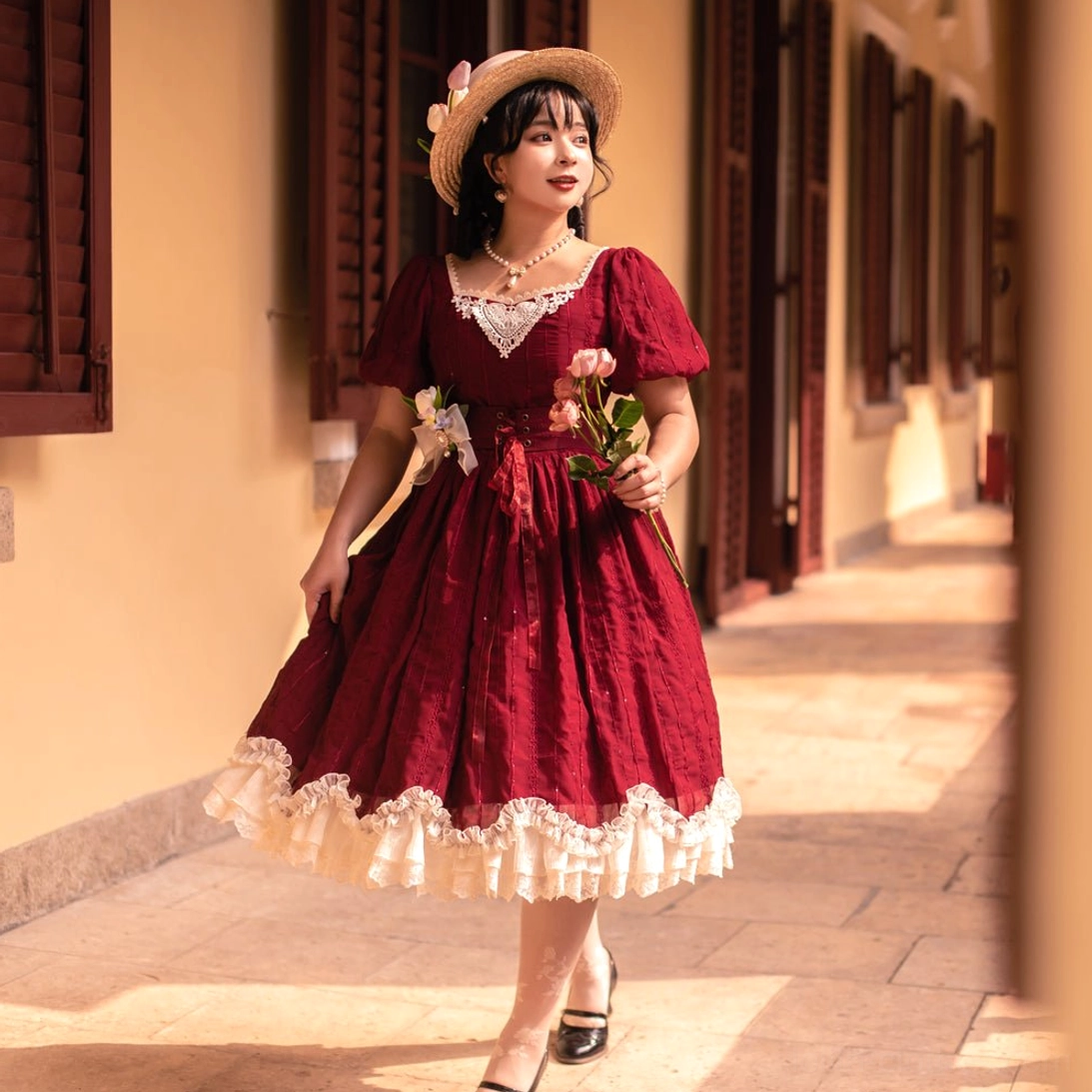 Tulip classic lolita short sleeve dress care instructions fabric maintenance guidelines gentle washing air drying preservation tips