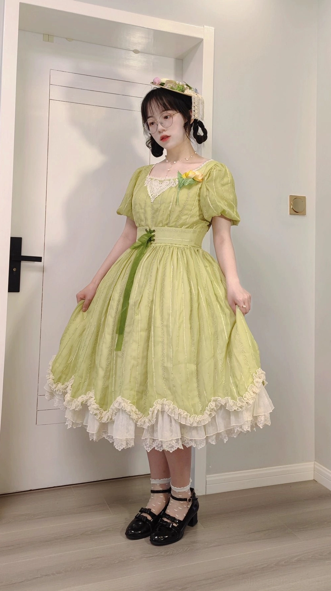 Tulip classic lolita short sleeve dress sleeve protection crushing prevention tissue paper storage careful handling delicate puff