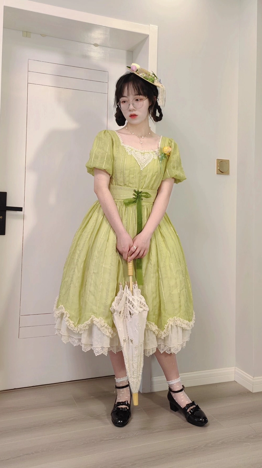 Tulip lolita OP dress recommendation guide accessory coordination suggestions styling resources complementary pieces ensemble building