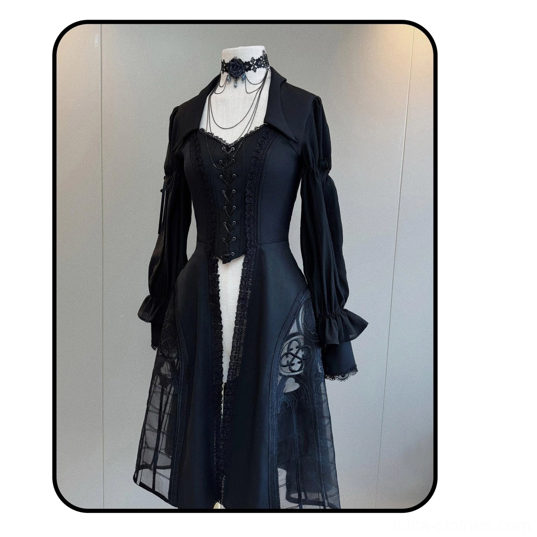 Velvet gothic lolita bustier lace hem ethereal mystery dimensional corsetry detail showcase