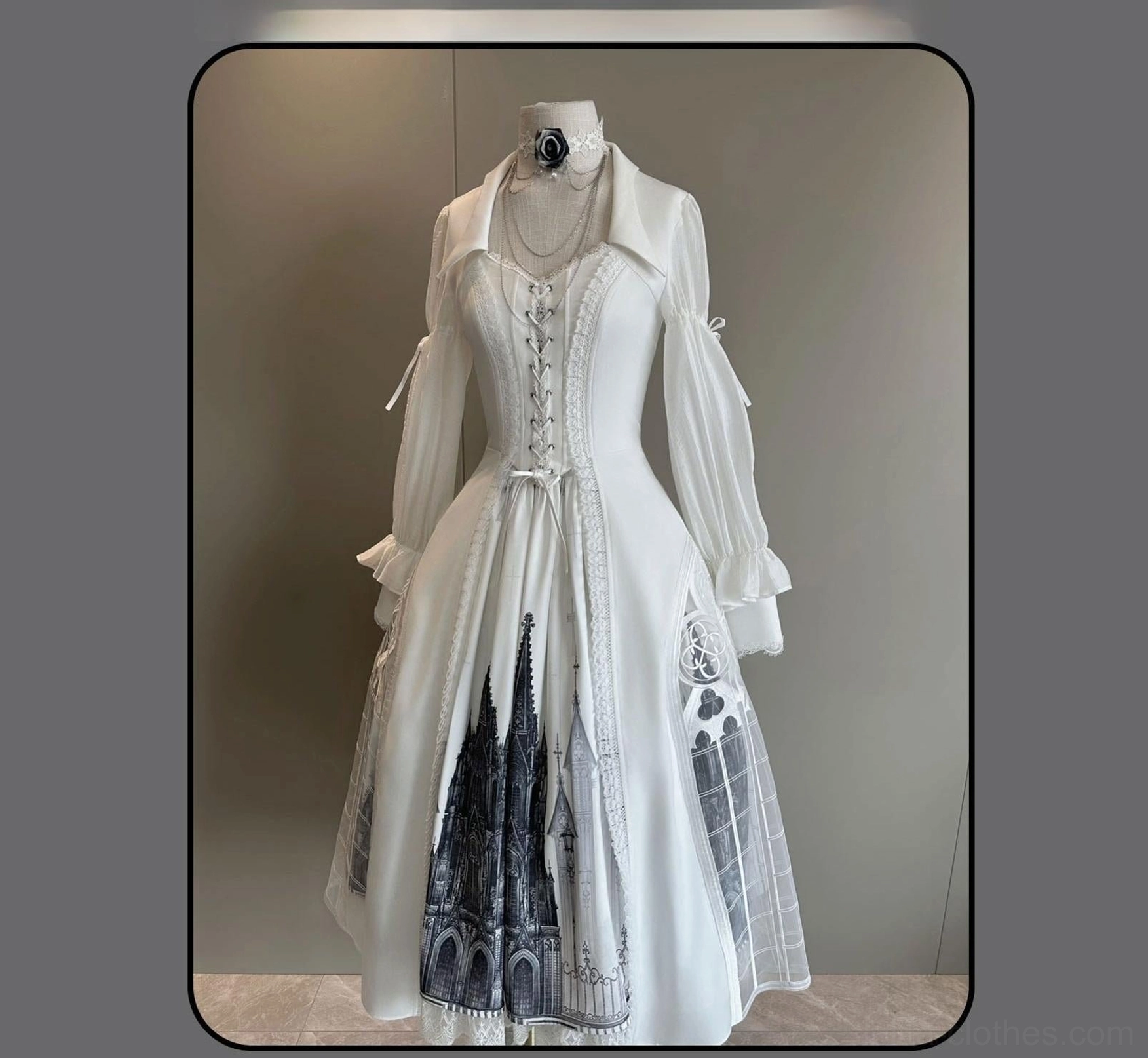 Velvet gothic lolita bustier lace hem ethereal mystery design corsetry dimensional detail showcase