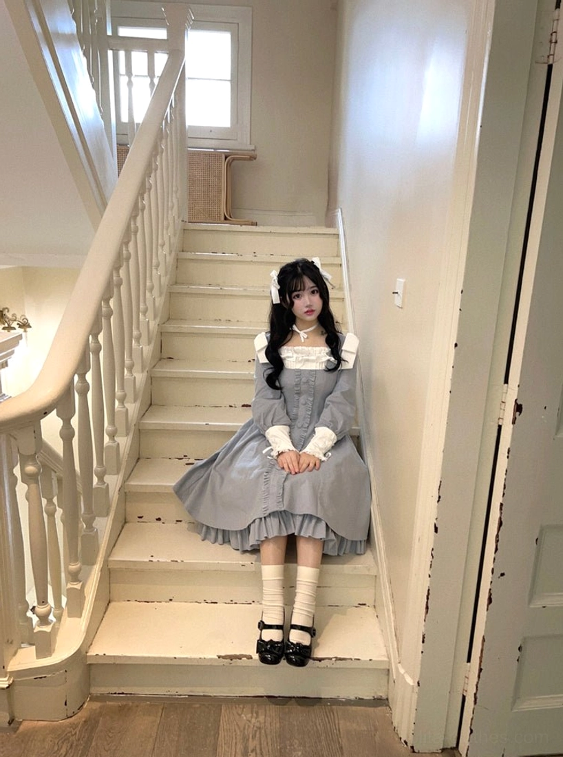 Velvet Lolita OP dress worn with and without removable white chest cover-up showing versatile styling options for different occasions from formal tea parties to casual meetups