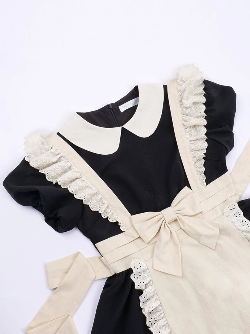 Vintage maid lolita dress tea party styling formal lolita fashion coordinate