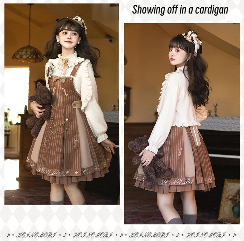 Miniature top hat accessory for violin preppy Lolita outfit available blue and brown options kawaii hair decoration