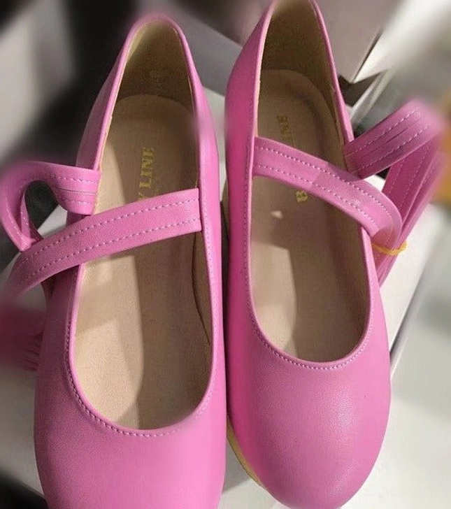 Pink matte ultrafine fiber leather wa lolita platform Mary Jane shoes with round closed toe, dual adjustable ankle buckle straps, smooth matte finish upper, front flat lay view on plain indoor background