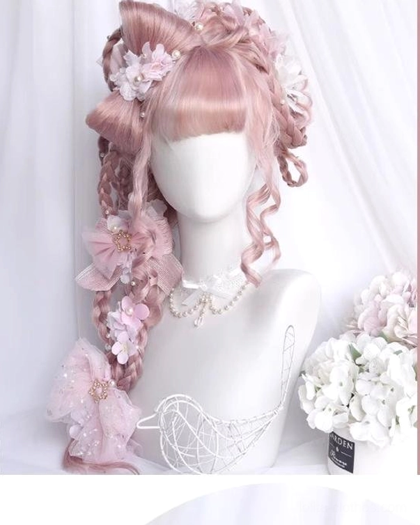 Waltz lolita long curly wig care accessories detangling comb hair net included